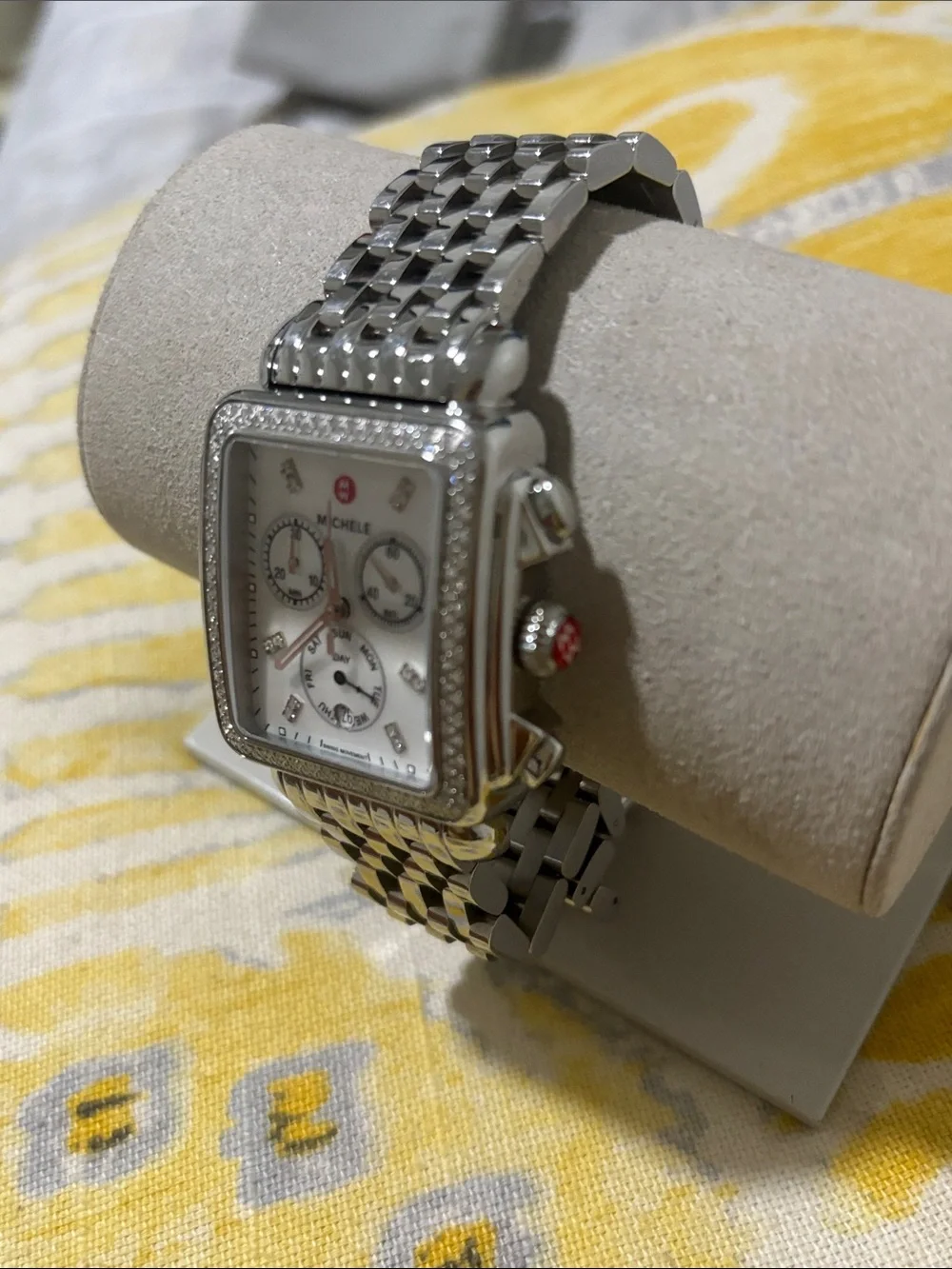 Michele polished chronograph