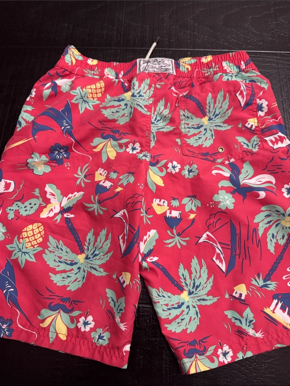 Polo by Ralph Lauren Red Tropical Print Shorts