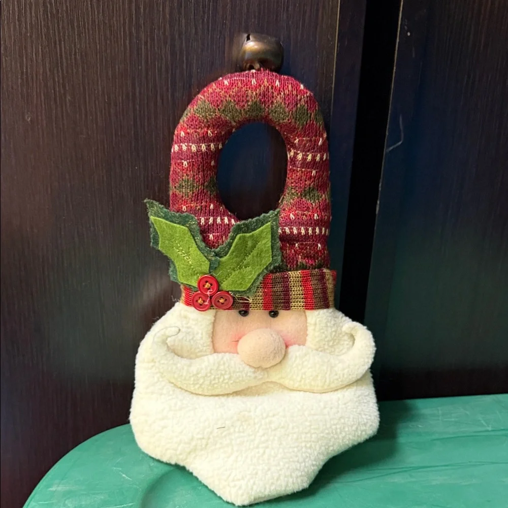 Festive Santa Door Hanger - Red and White