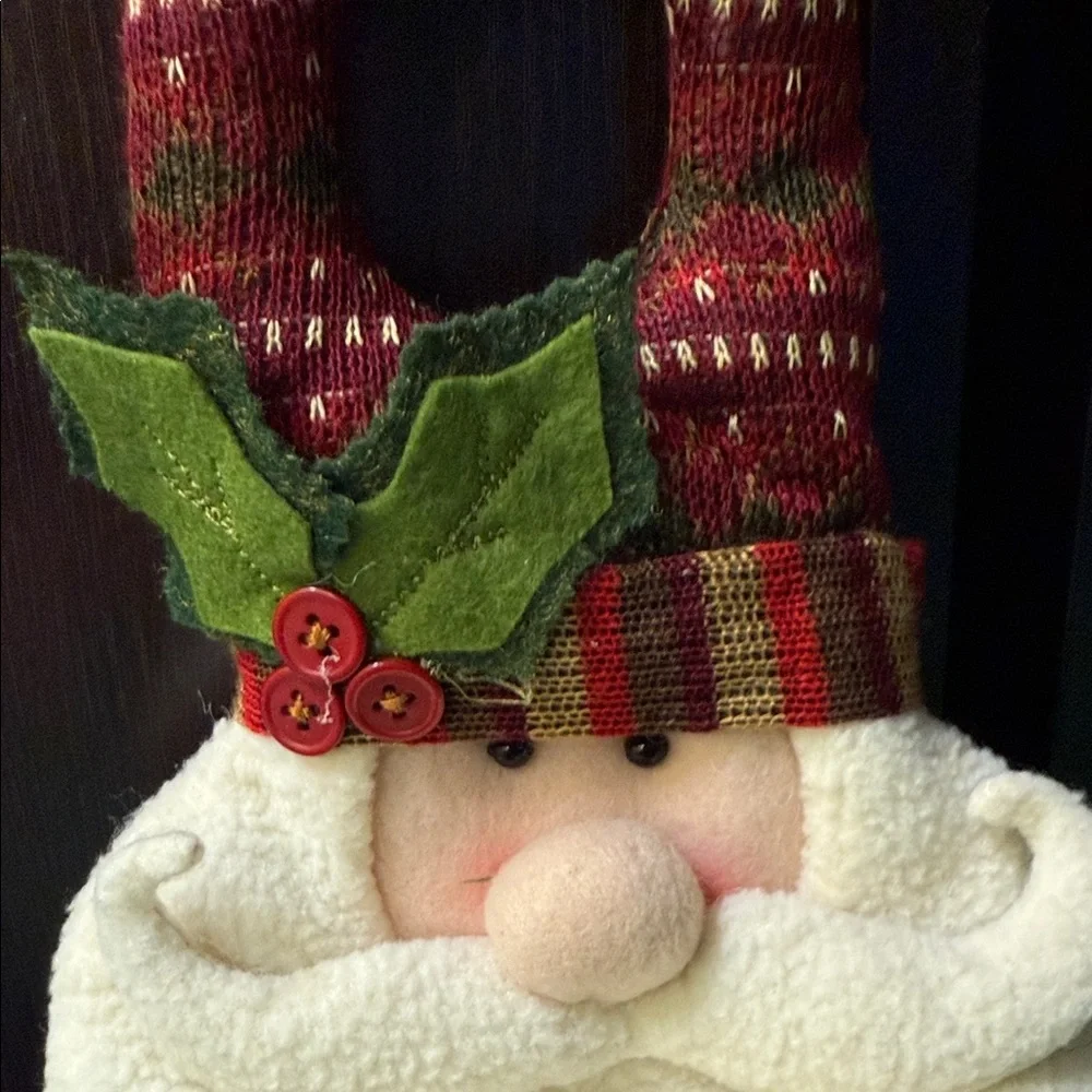 Festive Santa Door Hanger - Red and White