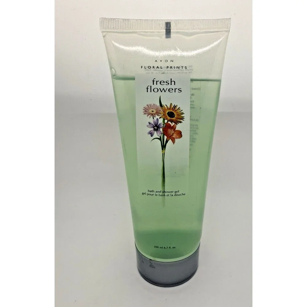 AVON Floral Prints‎ Bath Shower Gel Fresh Flowers 6.7 Oz 200mL Retired New 2006