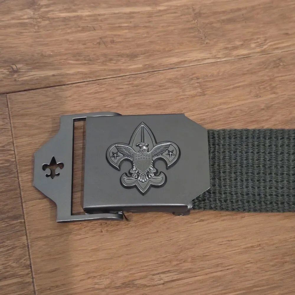 BSA Adjustable Green Web Belt and Buckle M/L 42