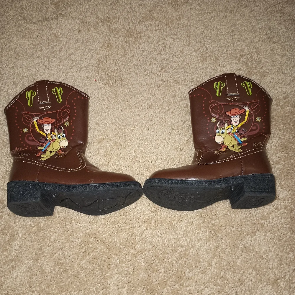 Kids Disney‎ Pixar Toy Story Brown Light Up Cowboy Boots 5