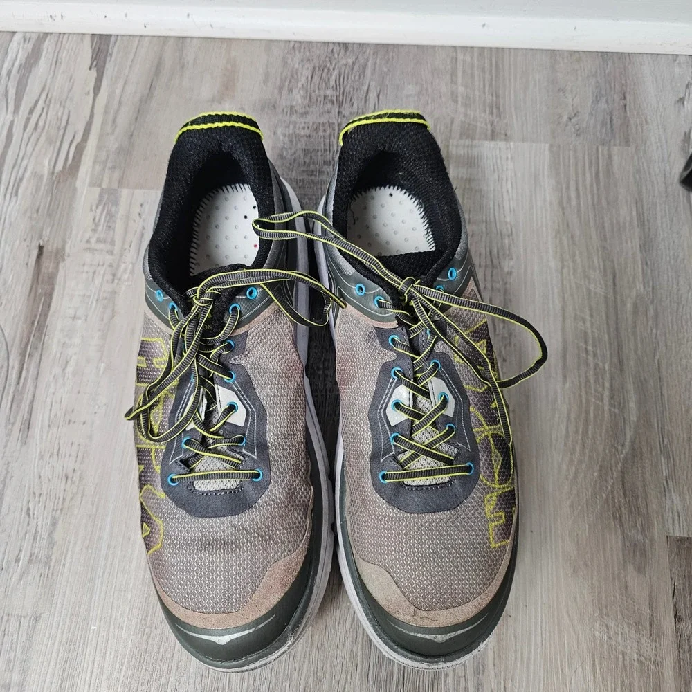 Hoka One One Bondi 4 Men 14 2E Wide Gray Yellow Running Shoes 1012562‎