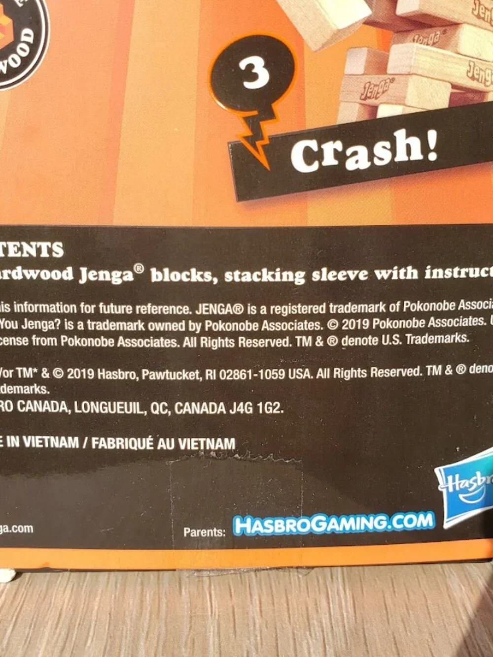 Jenga basket tabletop board