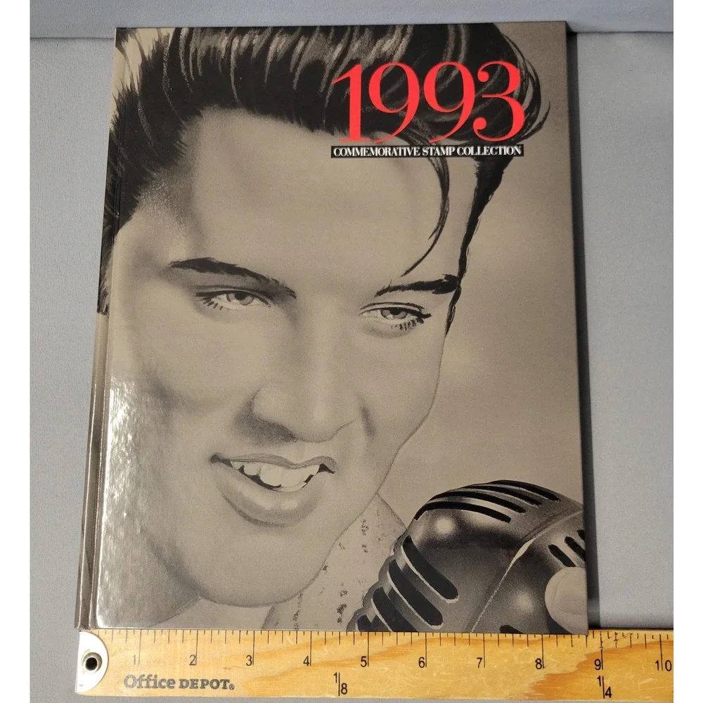 Vintage‎ 1993 USPS Commemorative Stamp Book Collection Hardcover Elvis Presley