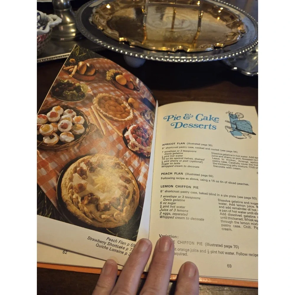 vintage hardback cookbook titled 