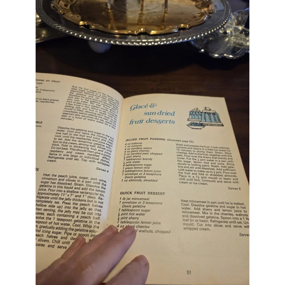 vintage hardback cookbook titled 