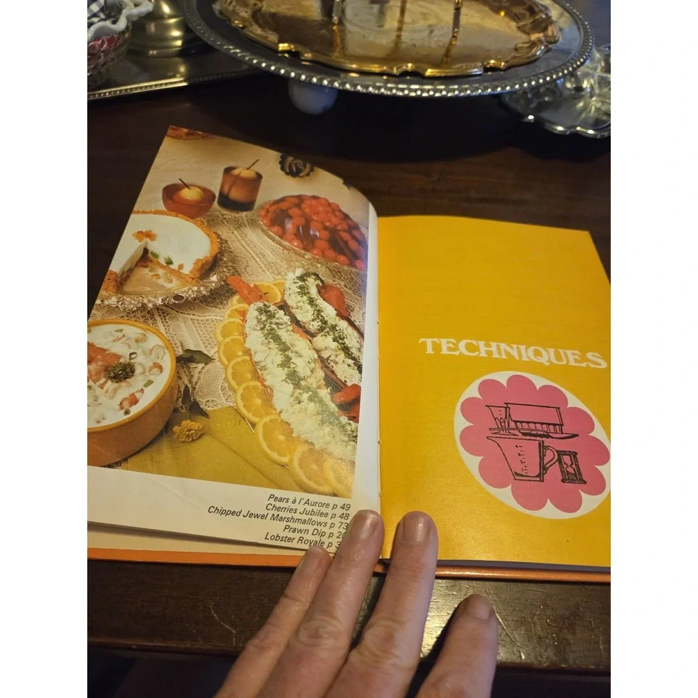 vintage hardback cookbook titled 