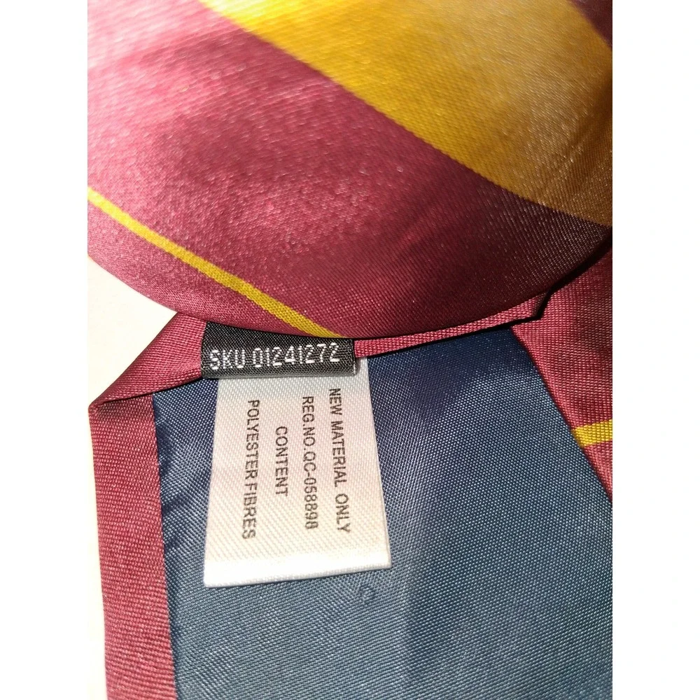 Harry Potter Gryffindor House Necktie‎ Red Gold Striped Crest Tie Men's