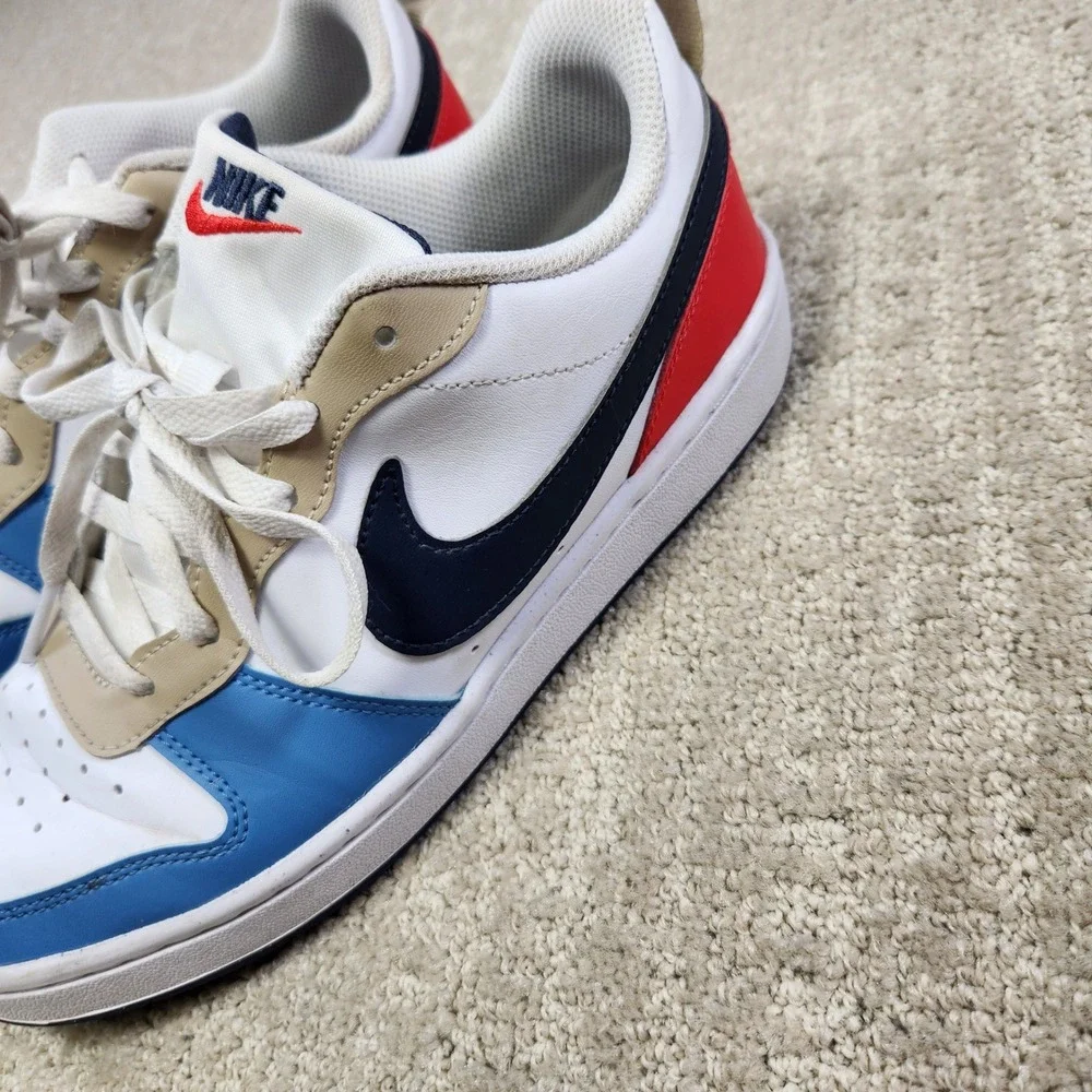 Nike Court Borough‎ Low Recraft Kids Sneakers Blue Red White DV5456-124 Size 6Y