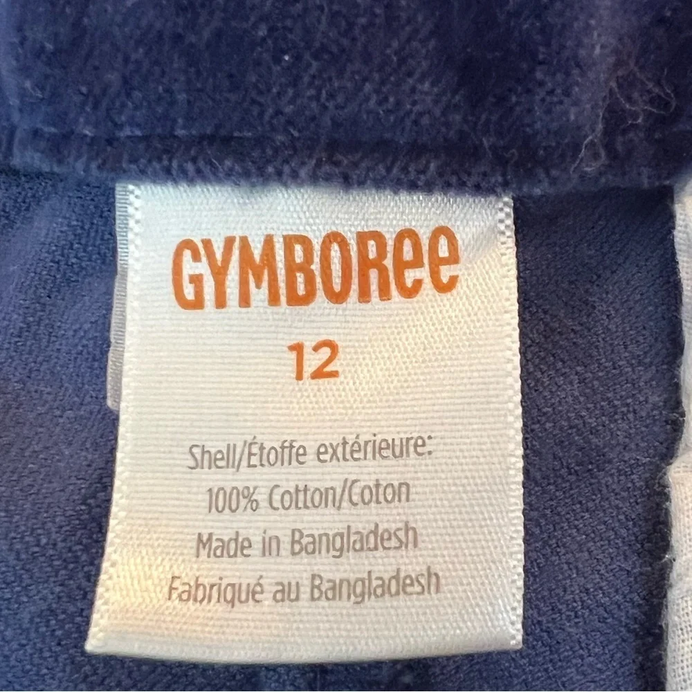 GYMBOREE girls velvet blue straight jeans /size 12