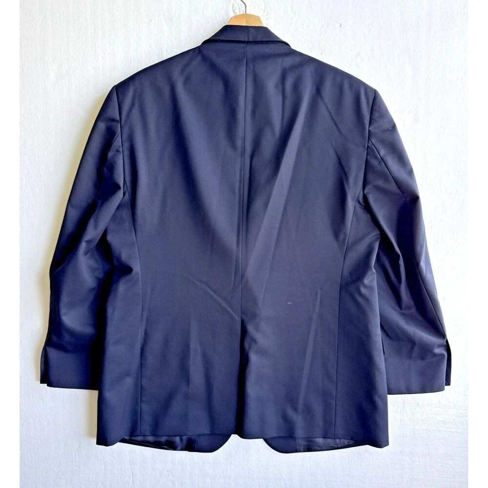 346 Brooks Brothers Blazer Navy Wool Gold Button Sport Coat 2 Button Size 44S
