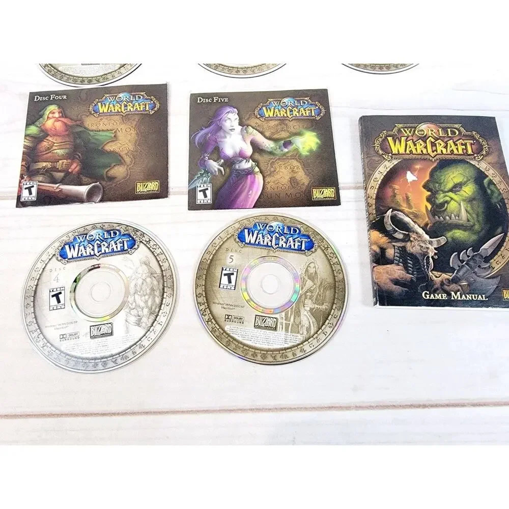World of Warcraft (2004) PC Game – Complete 5‑Disc Set W/ Manual