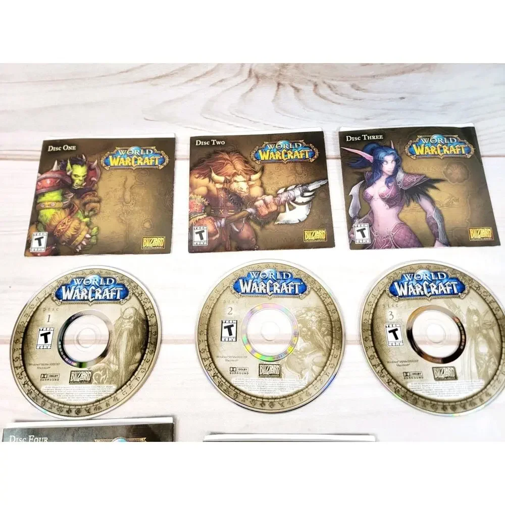 World of Warcraft (2004) PC Game – Complete 5‑Disc Set W/ Manual