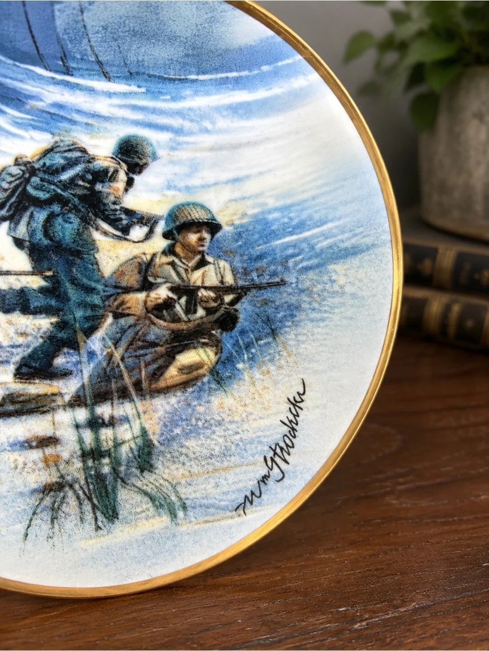 Franklin Mint Storming the Beaches of Normandy WWII Collector Plate Limited Ed