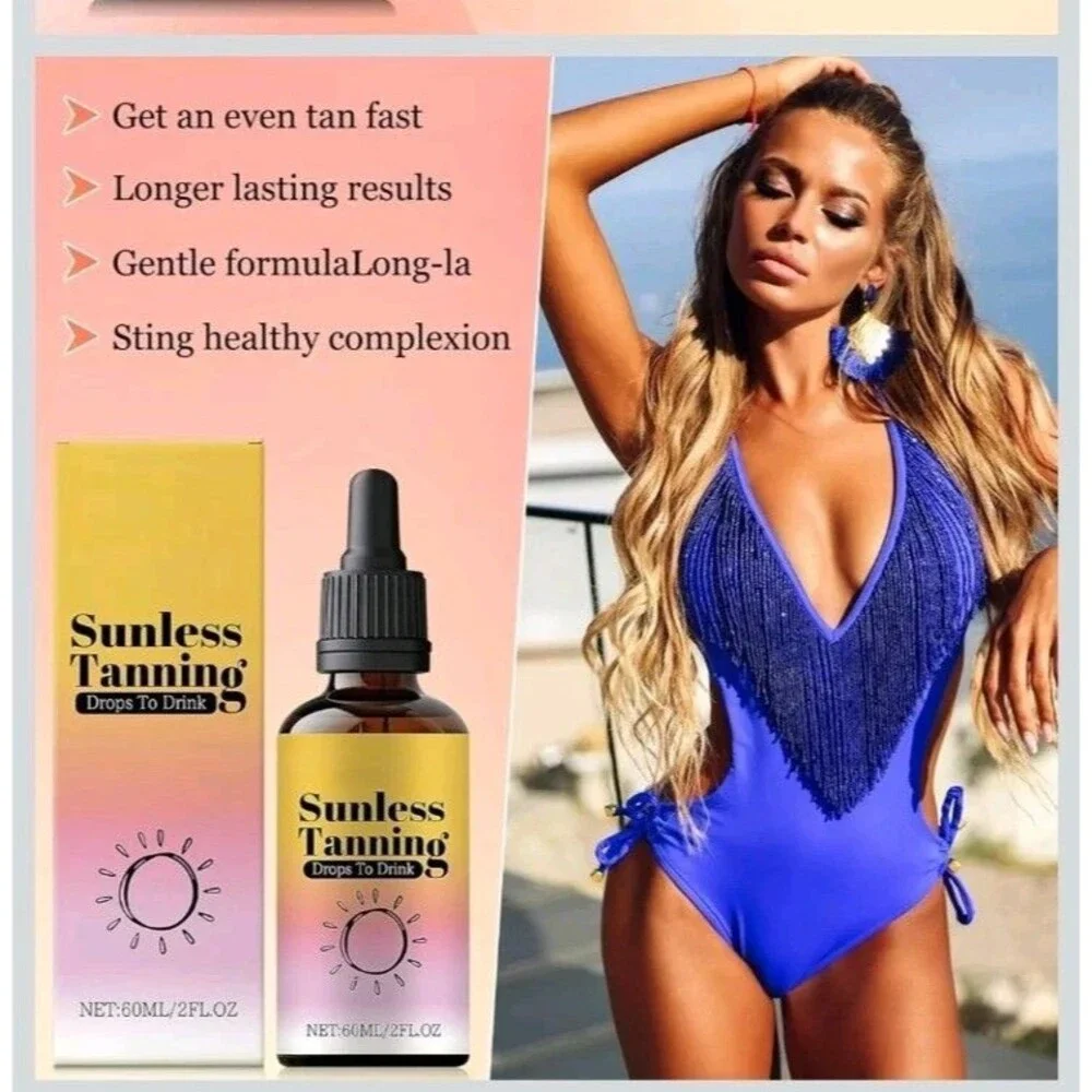 Sunless Tanning Drops To Drink, Drinkable Sunless Tanning Drops, Oral Drink 60ml