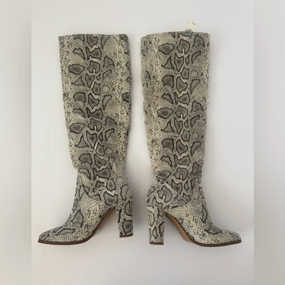 Express Snake Print Over the Knee Boots Size 7