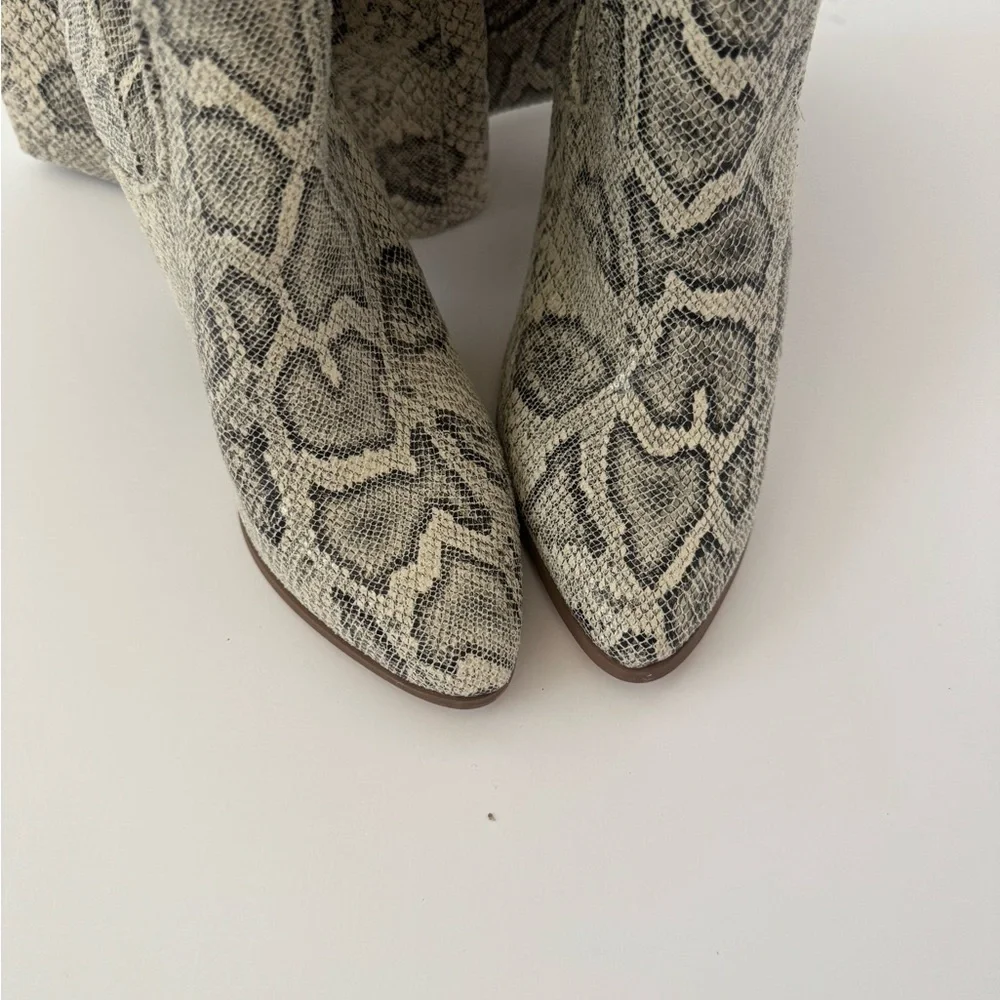 Express Snake Print Over the Knee Boots Size 7