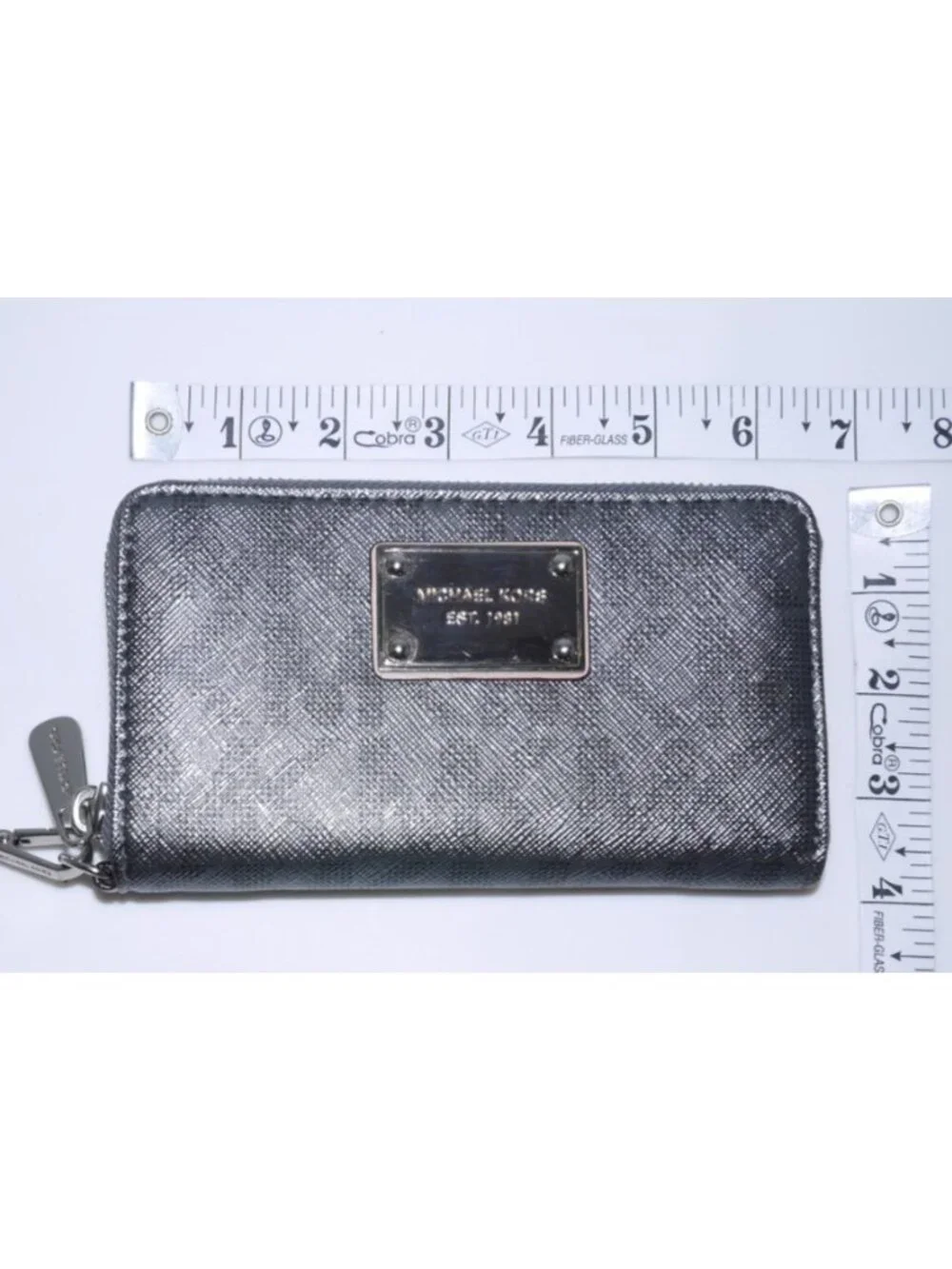 Michael Michael Kors brown-ish gray tote shoulder bag & matching wristlet wallet