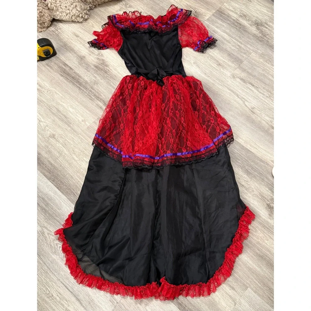 Day of the Dead 14/16Costume Dress & Veil - Halloween Cosplay‎ Girls Small