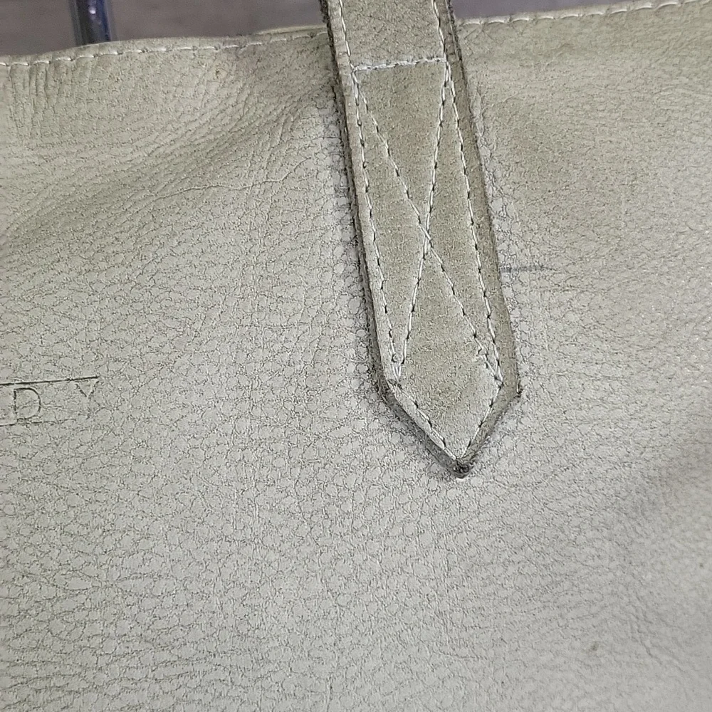Rowdy Gray Leather Tote Bag