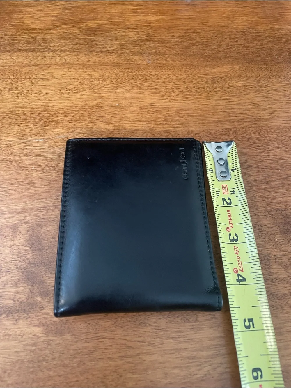 Gianni Conti Black Leather Bi-Fold Wallet