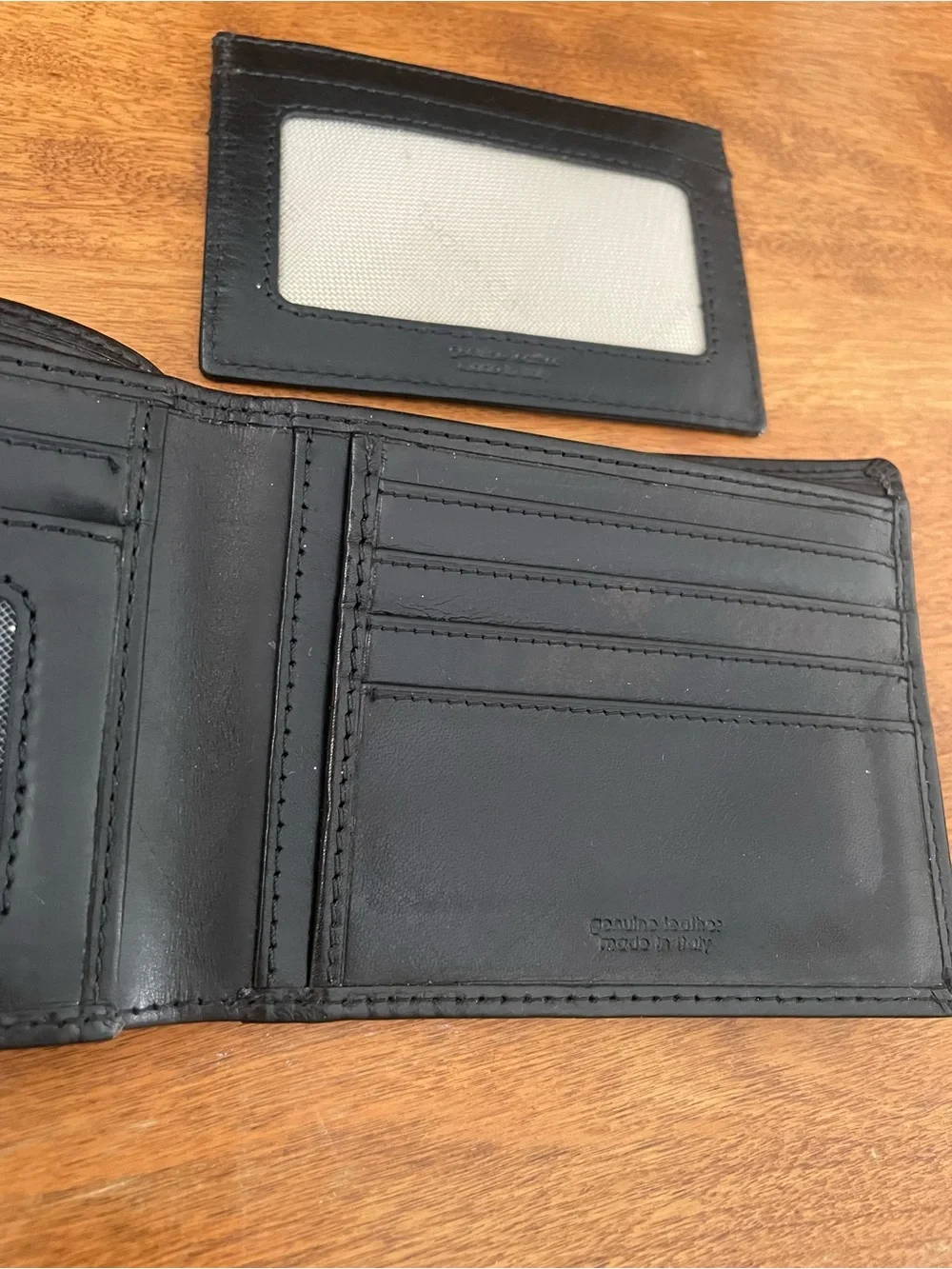 Gianni Conti Black Leather Bi-Fold Wallet