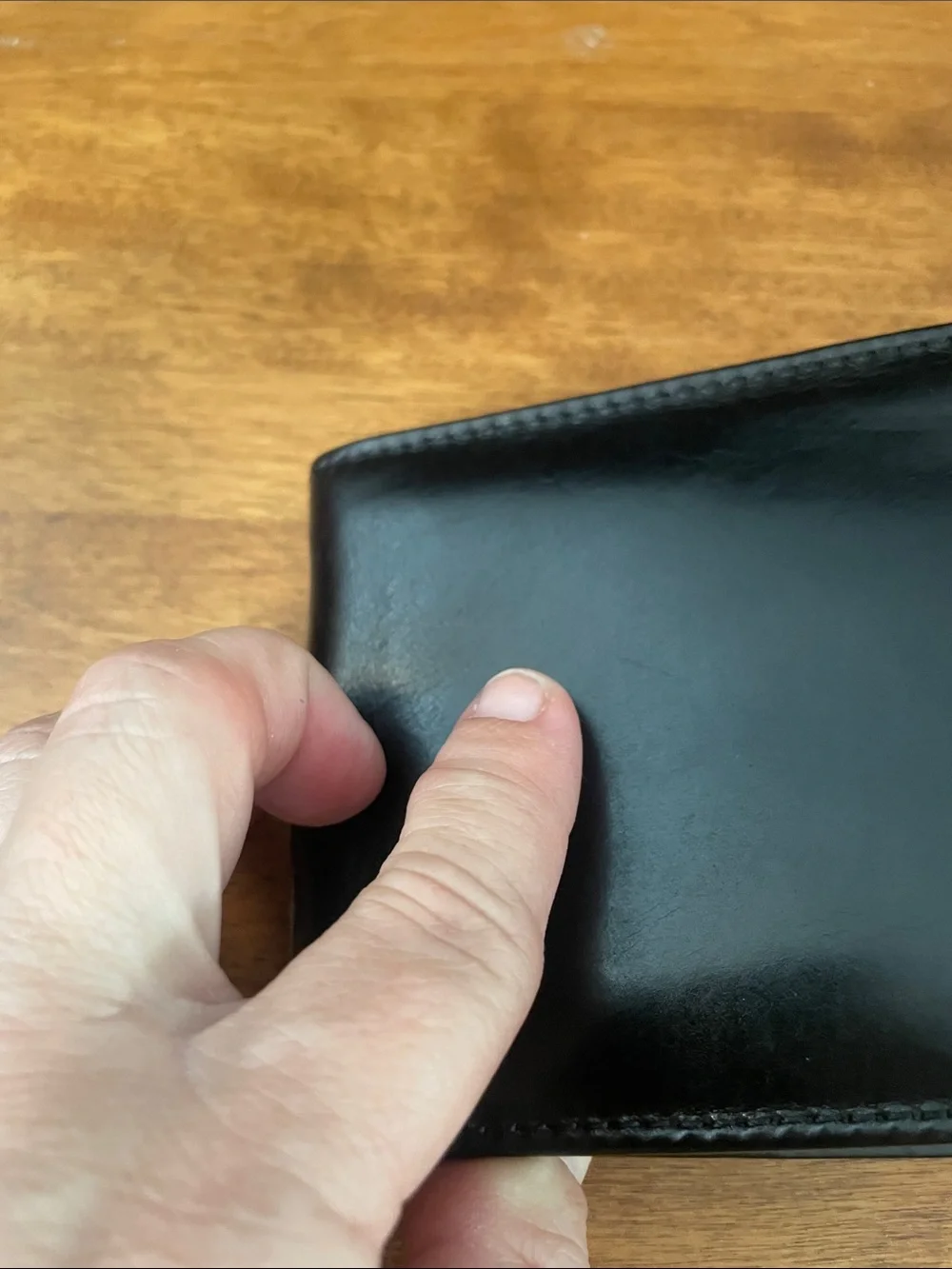 Gianni Conti Black Leather Bi-Fold Wallet