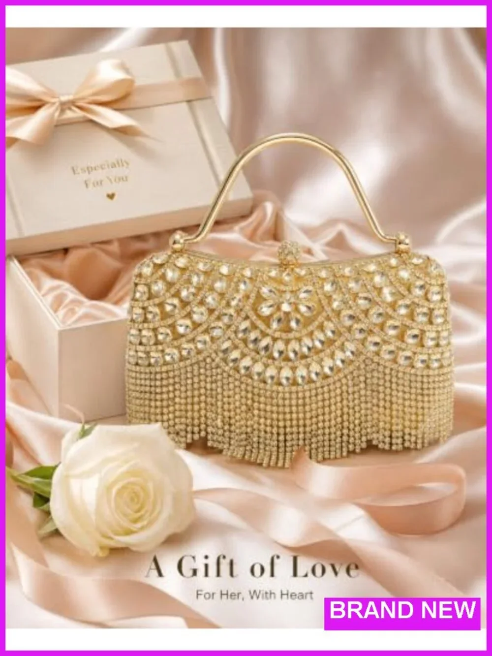 N/A rhinestone fringe