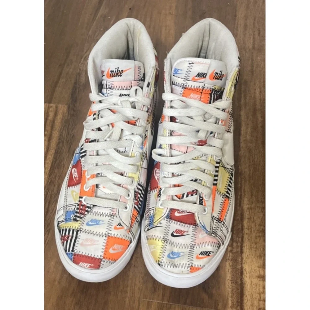 Nike Blazer Mid Patchwork Mens Sz 12 Shoes Athletic Retro Sneaker Gym CI9887-100