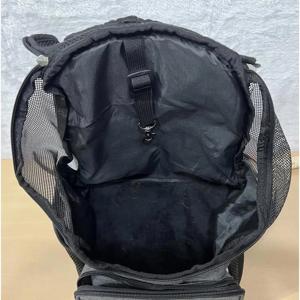 PetAmi Deluxe Pet Carrier Backpack,‎ Ventilated Mesh, Gray/Black, Travel Bag