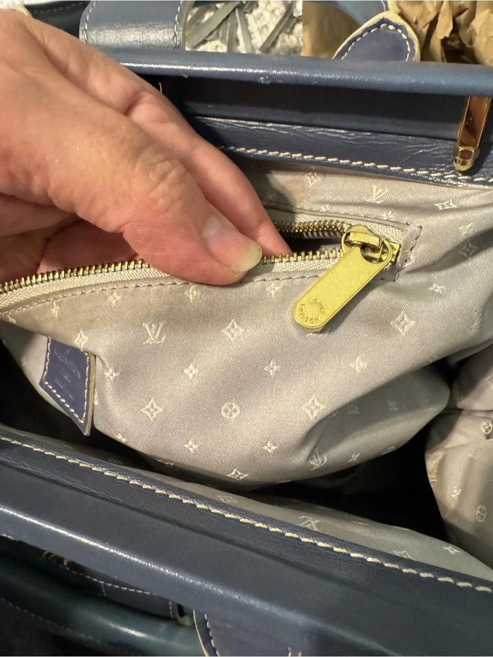Louis Vuitton structured leather