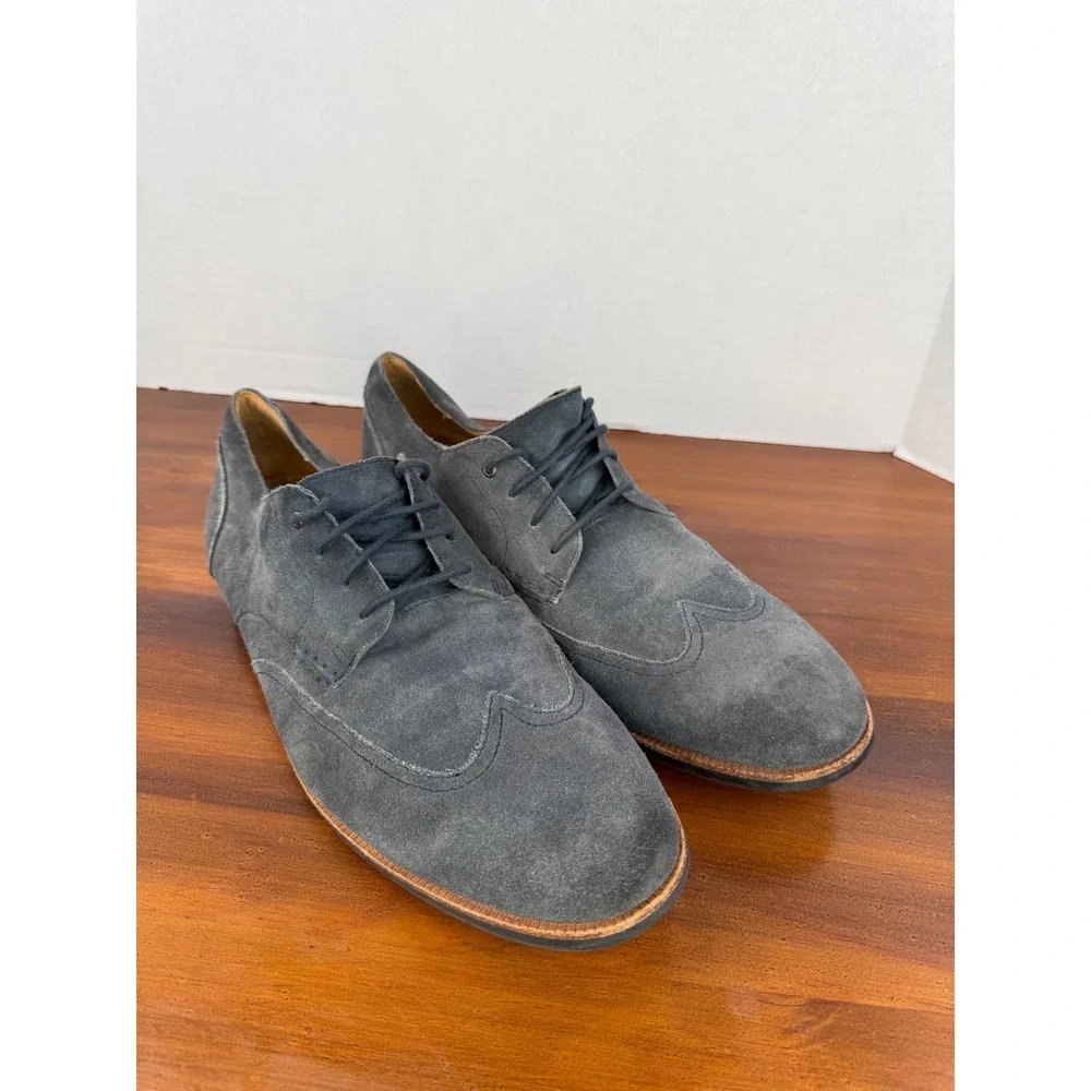Men's Clark's Oxford Gentlemans Wingtip Suede Leather‎ Dress Shoes Size 13M