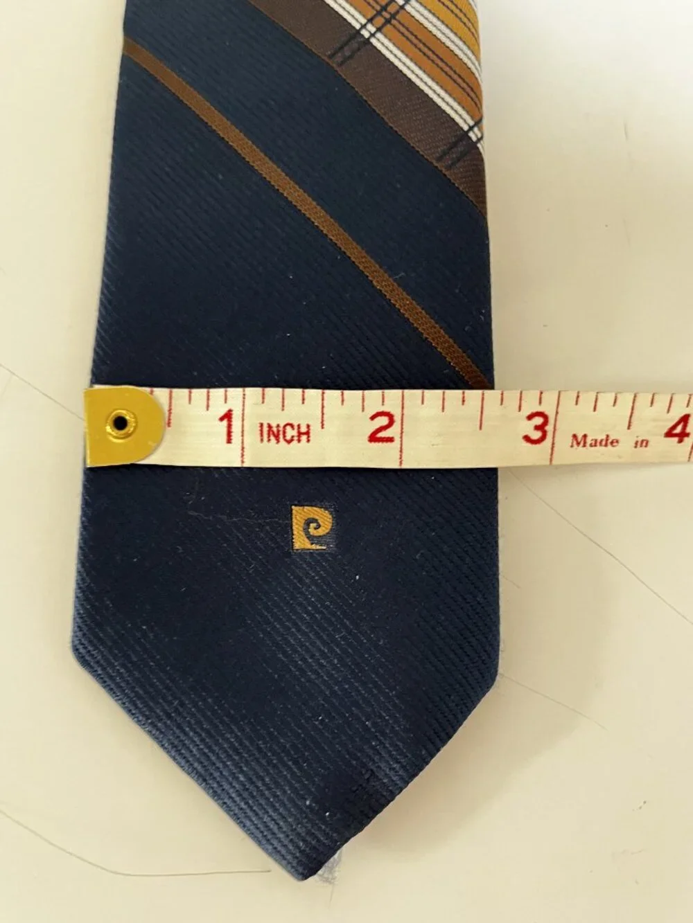 PIERRE CARDIN Vtg Blue & Brown Plaid preowned like