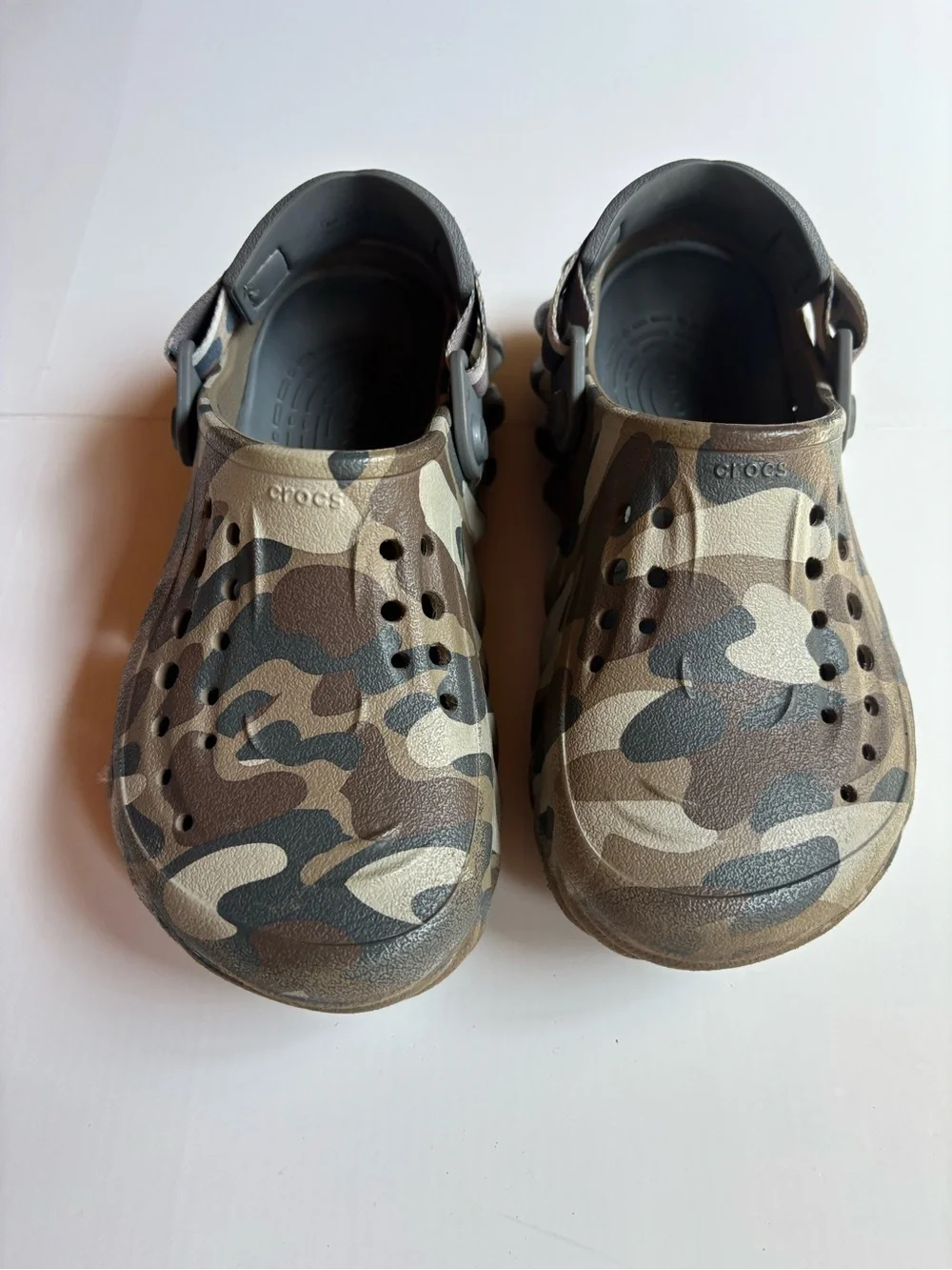 Crocs Classic Clog Youth US 3 Camouflage Multicolor Rubber Slip-On Breathable