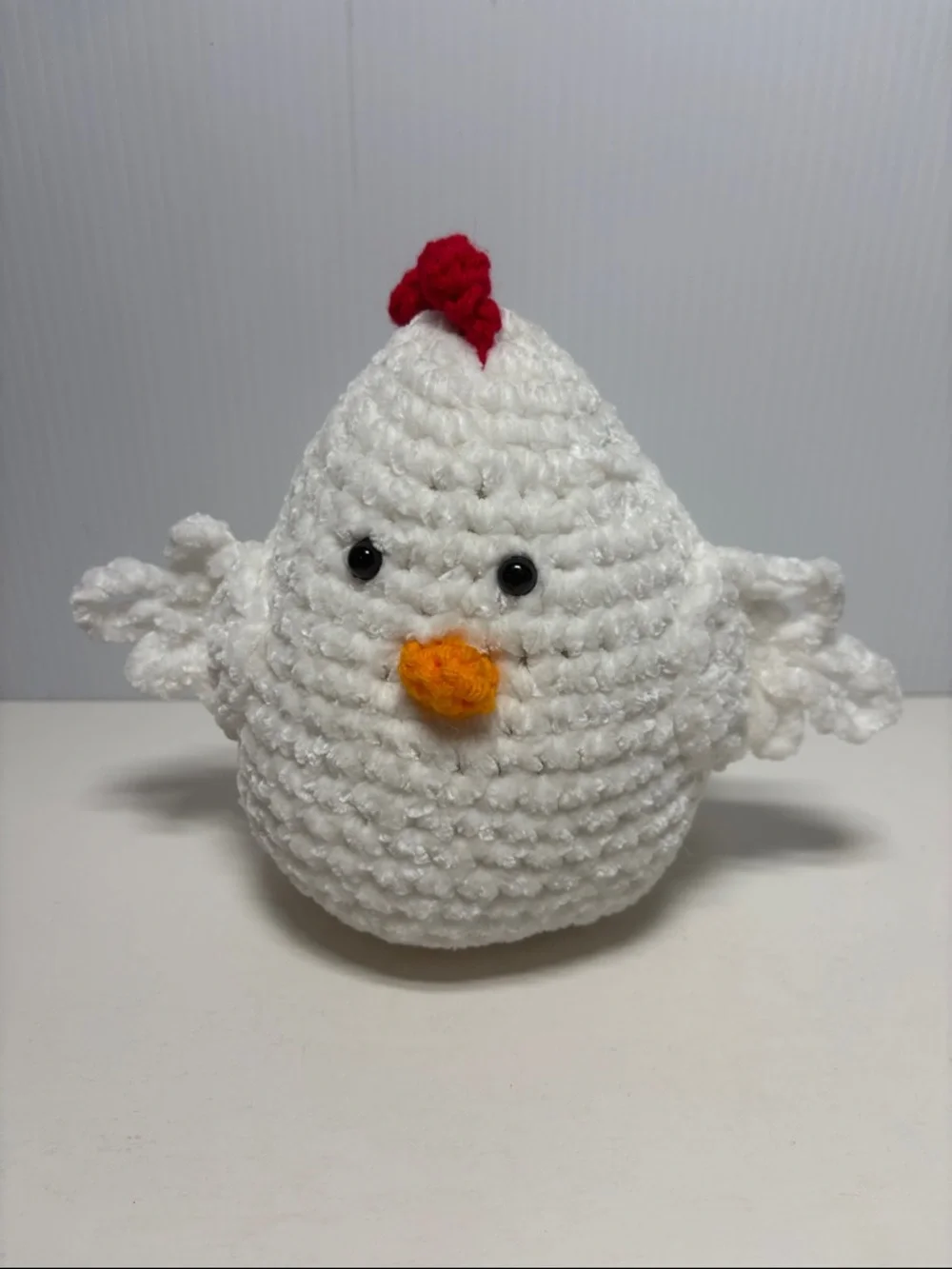 Handmade Plush Chicken Crochet Amigurami White  LO3