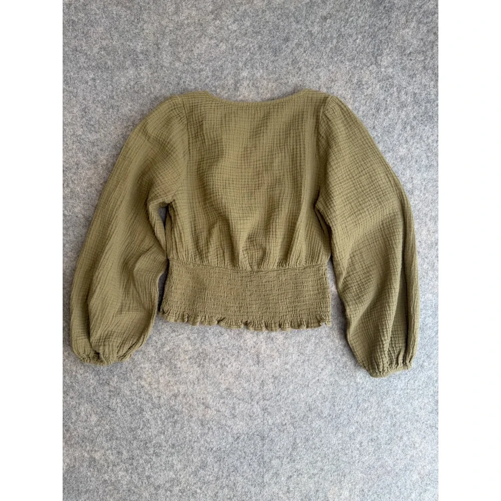 Madewell gauze smocked