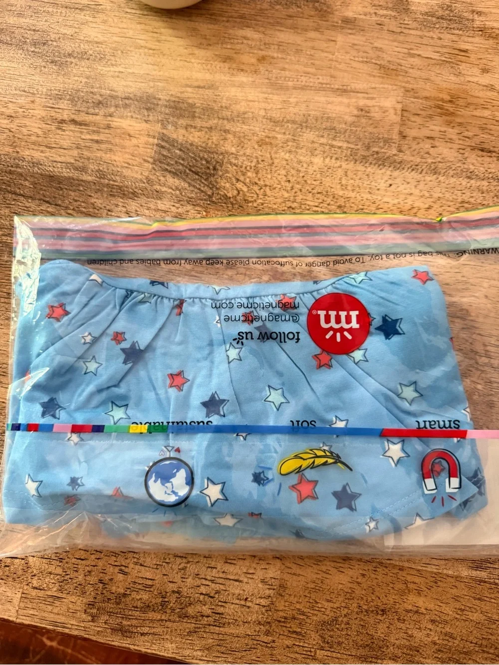 Magnetic me 0-3 month baby Star-Print Tank & Red Bike Shorts Set