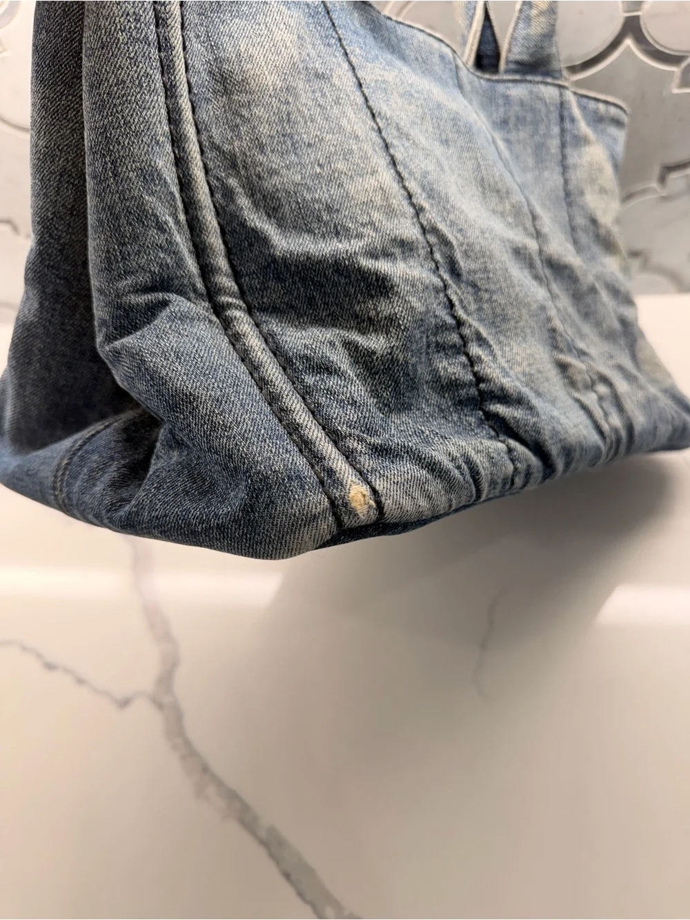 Prada denim tote