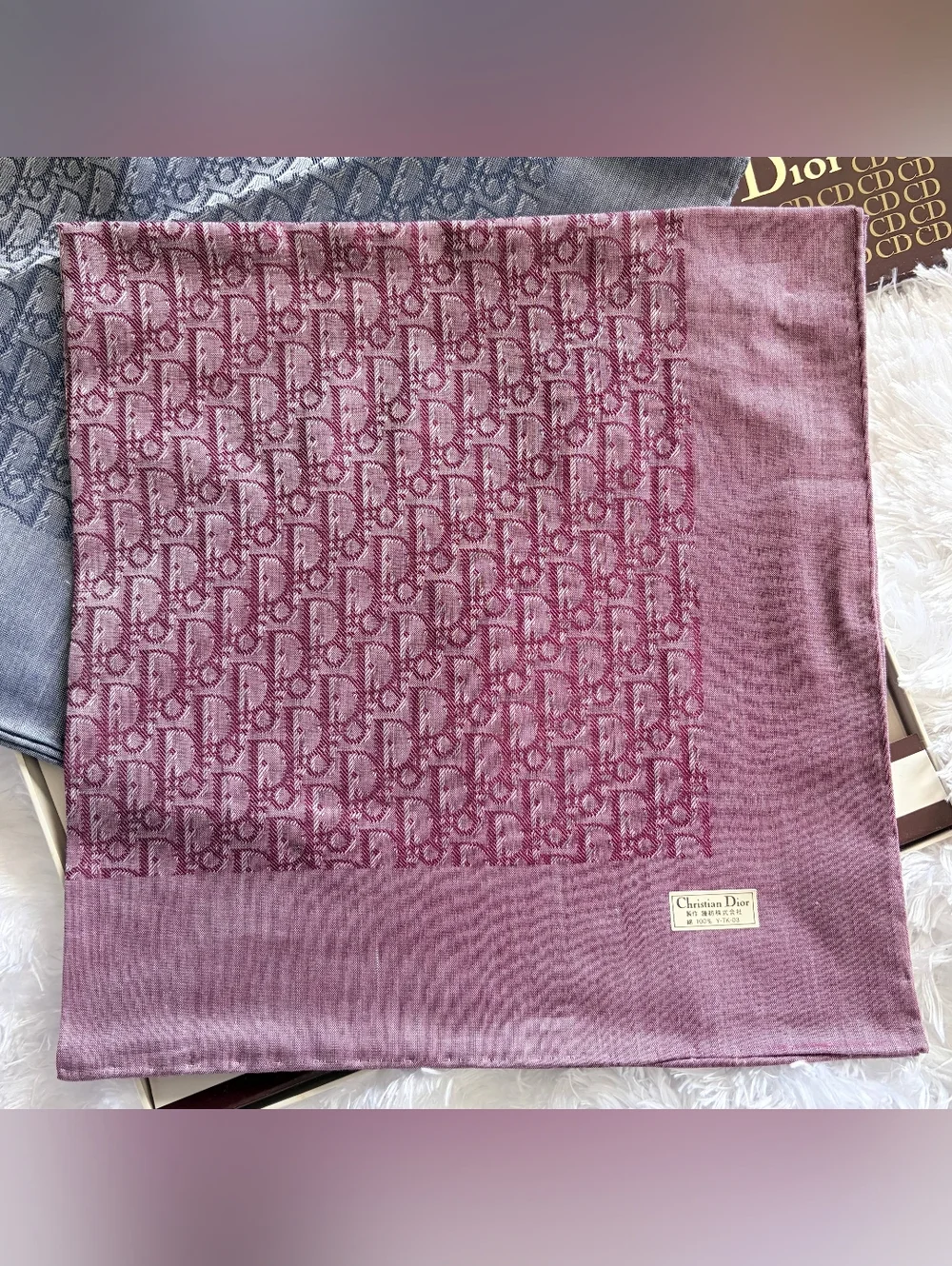 New Christian Dior Vintage Monogram Bandana Scarf Small / Handkerchief