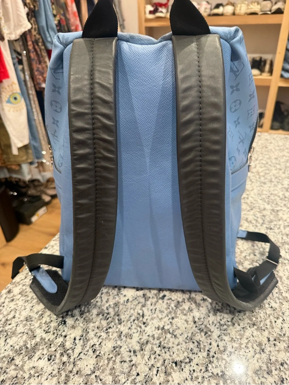 Louis Vuitton Taigarama PM Monogram Lagoon Blue Backpack