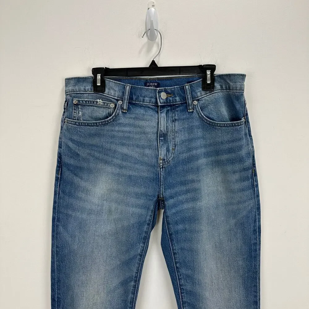 J.Crew Slim Fit Jean Vintage Flex Jean Tapered Mid Rise Blue Mens W33 L32