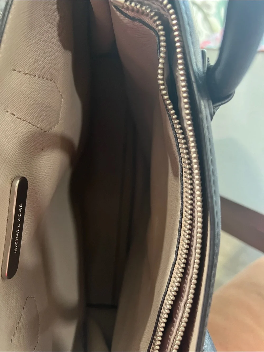 Michael Kors Black Studded Leather Tote Bag