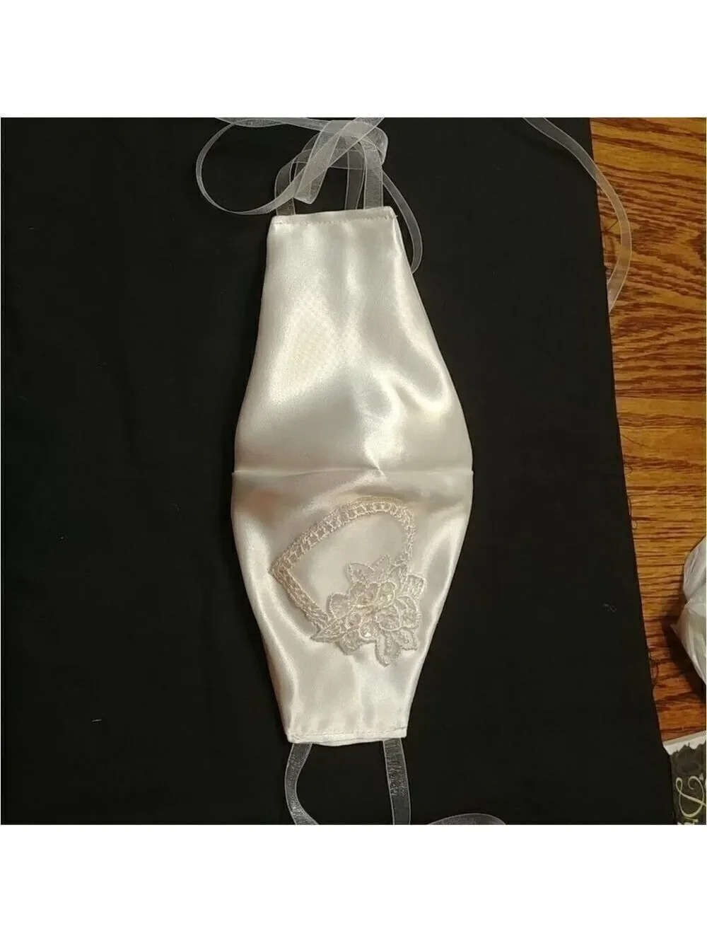 Hand Crafted ivory satin