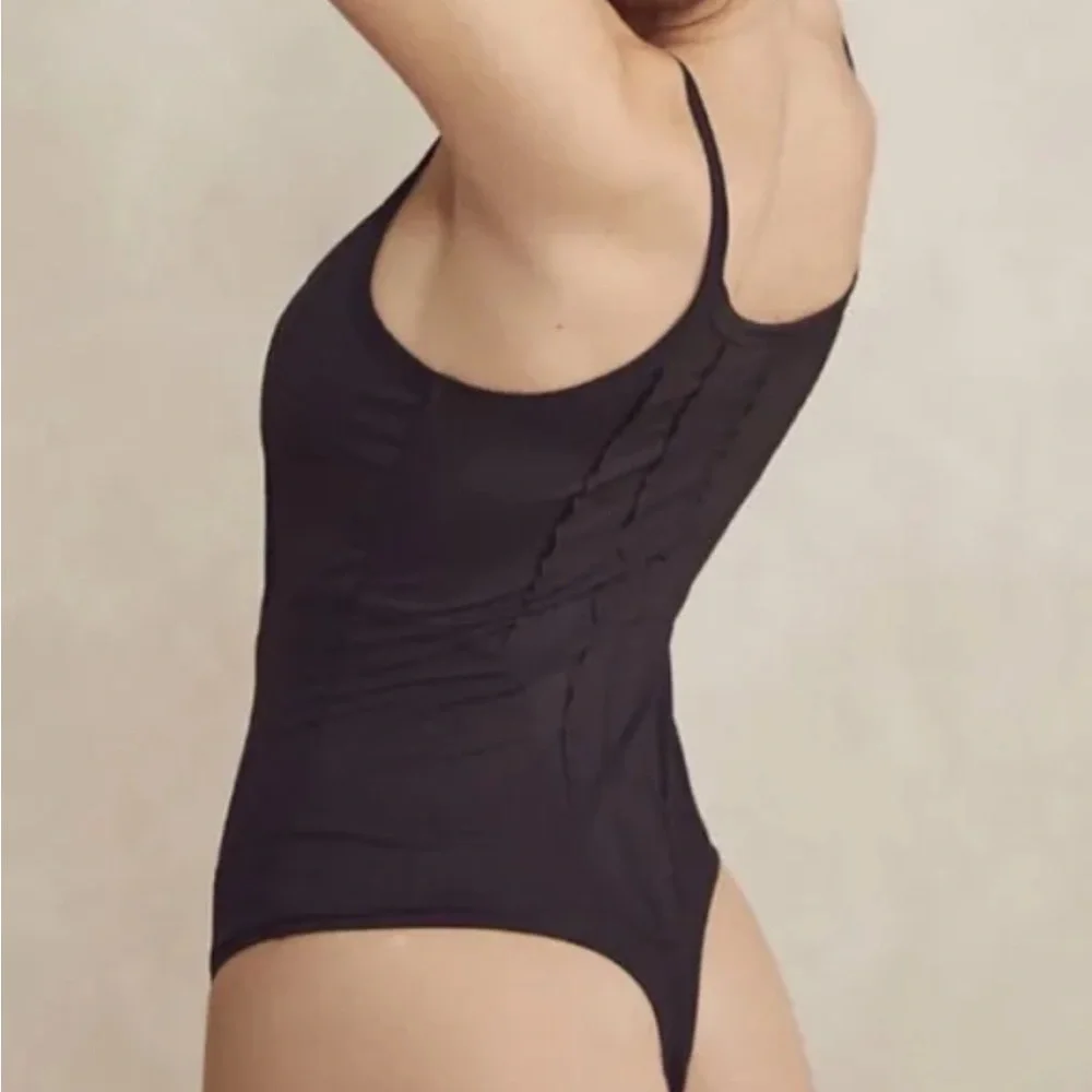 Intimately Free People That Girl Corset Thong Bodysuit Black Size M