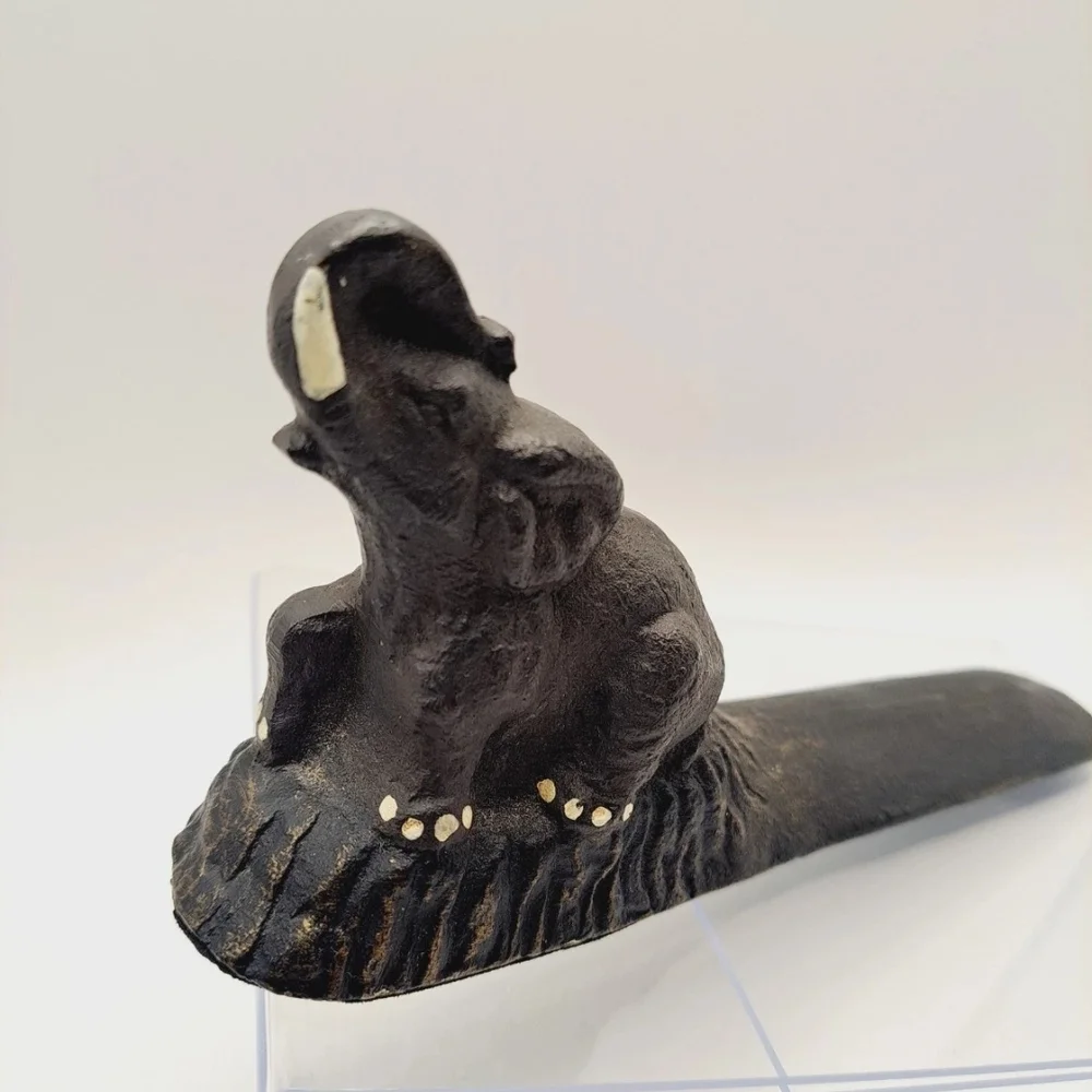Elephant Design Black Door Stopper