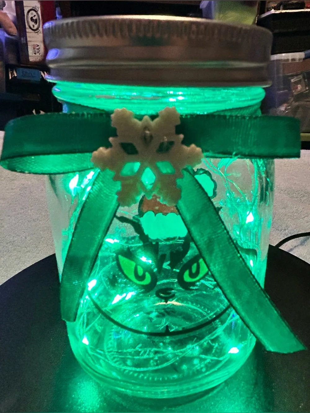 GRINCH-INSPIRED/FANDOM XMAS FAIRY-LIGHT DECOR/HANDPAINTED/HANDMADE! *PICK ONE*