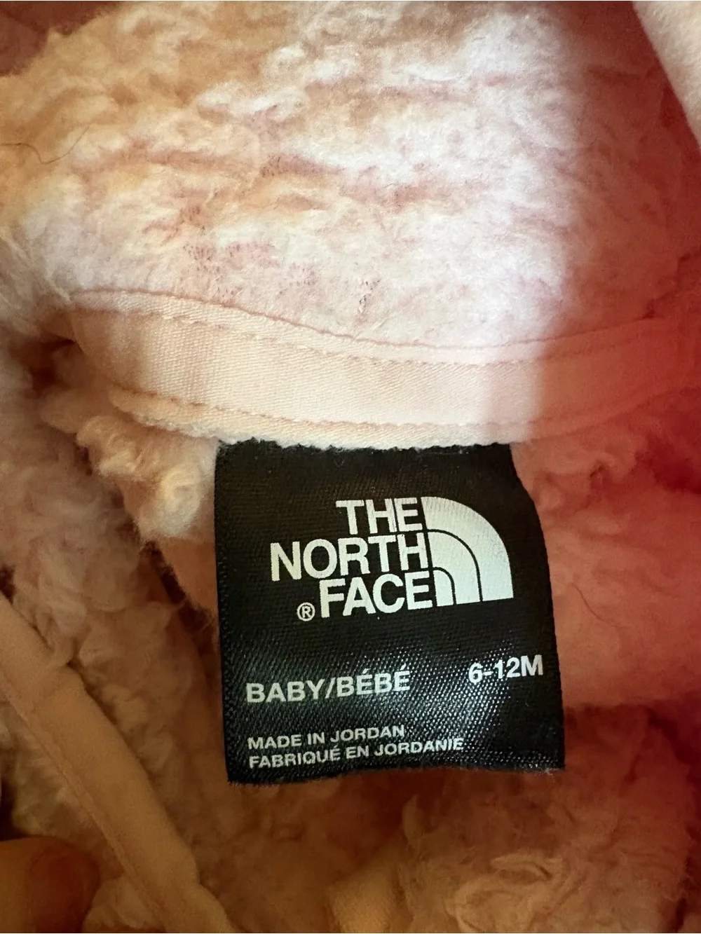 The North Face Baby Pink Plush Jacket (6-12M)