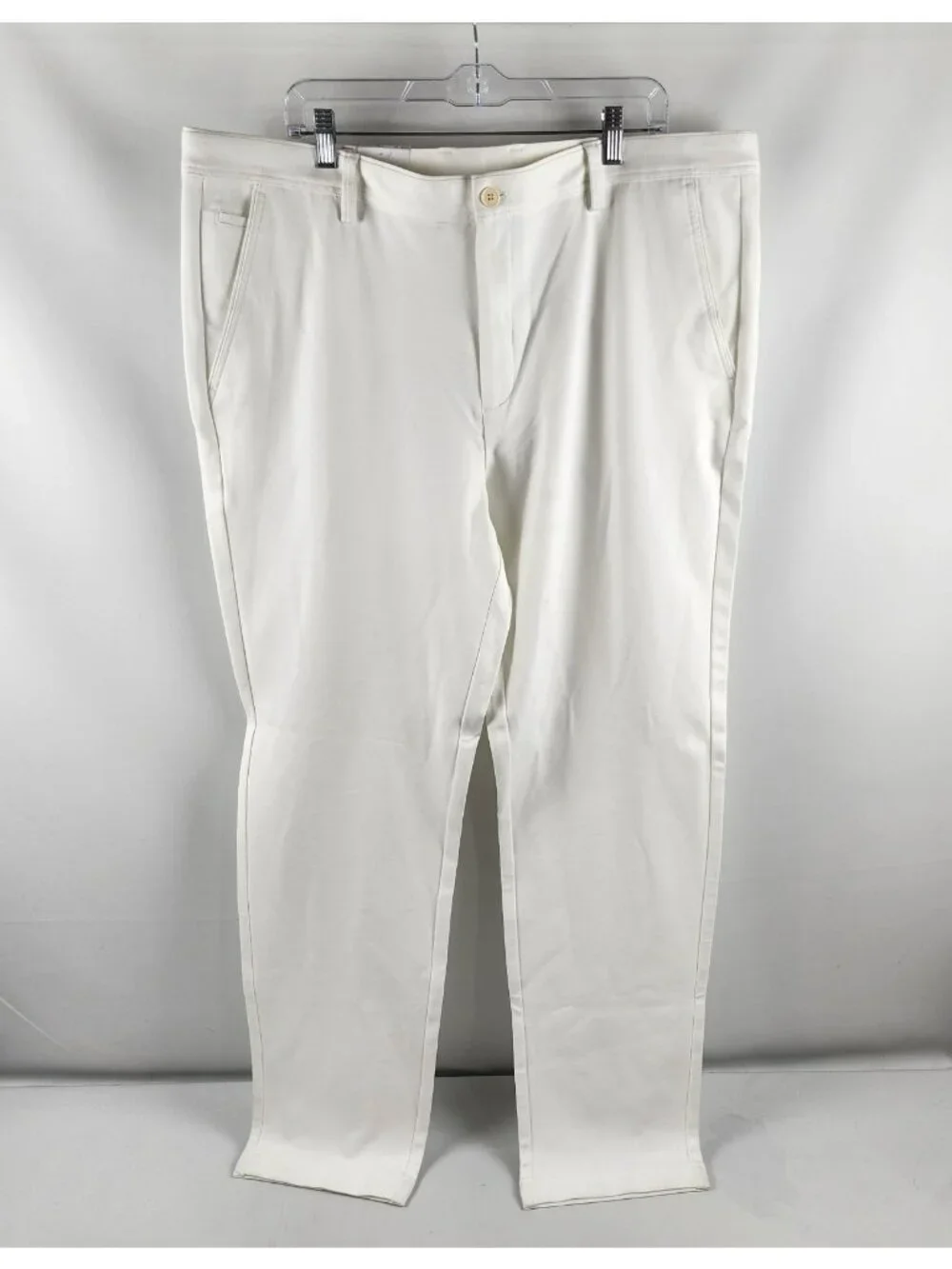 Cigar Couture Pants Mens 40 Cream Cigar Luxury Chino Stretch Trousers 40x32 NWT